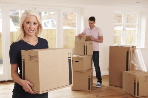 House removalists in Ruislip packing and preparing furniture for a home move