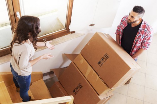 Moving day preparation for a removals van in Ruislip